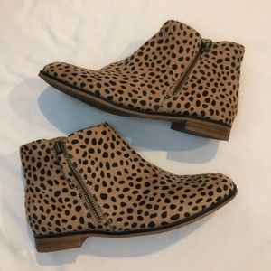Target, Cat & Jack girls leopard print boots, size 3